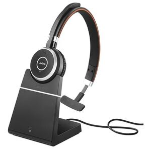 NWT Jabra Evolve 65 Mono UC Headset With Mic + Charging Stand